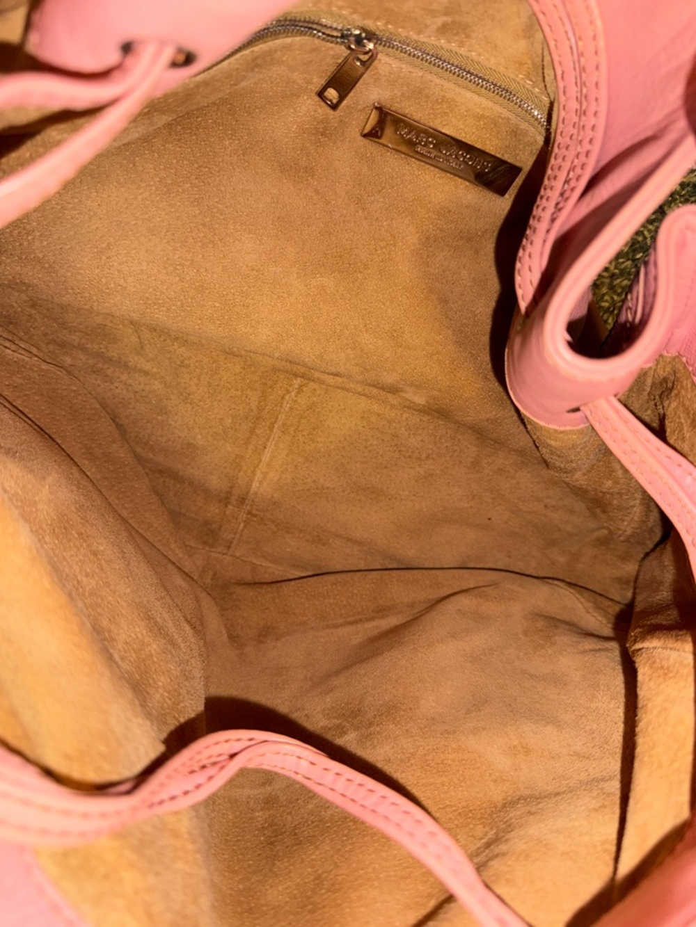 Marc Jacobs Rose-Pink Leather Shoulder Bag with Front Pockets - Picture 6 of 9
